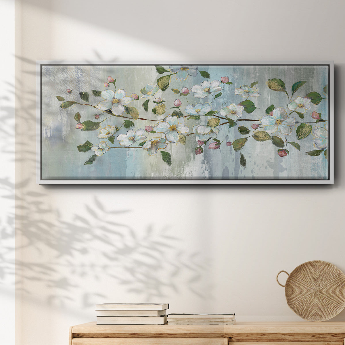Painterly Blossoms - Floater Framed Canvas Print