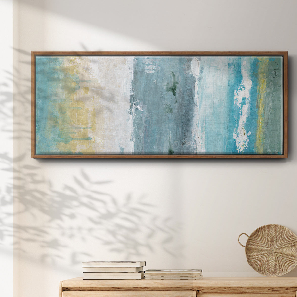 Beach Walk II - Floater Framed Canvas Print