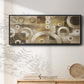 Neutral Motion - Floater Framed Canvas Print