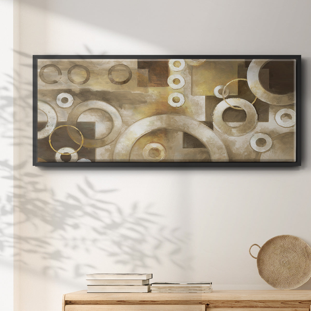 Neutral Motion - Floater Framed Canvas Print