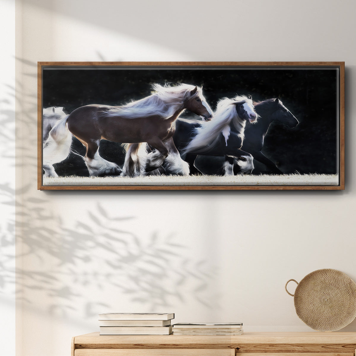 Horse Motion X - Floater Framed Canvas Print