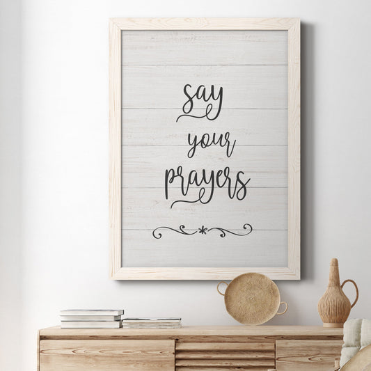 Say Your Prayers - Premium Canvas Framed in Barnwood - Ready to Hang