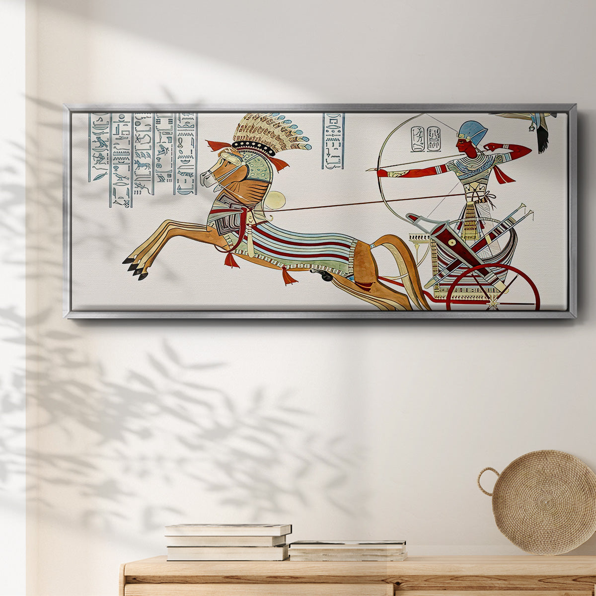 Egyptian Chariots I - Floater Framed Canvas Print
