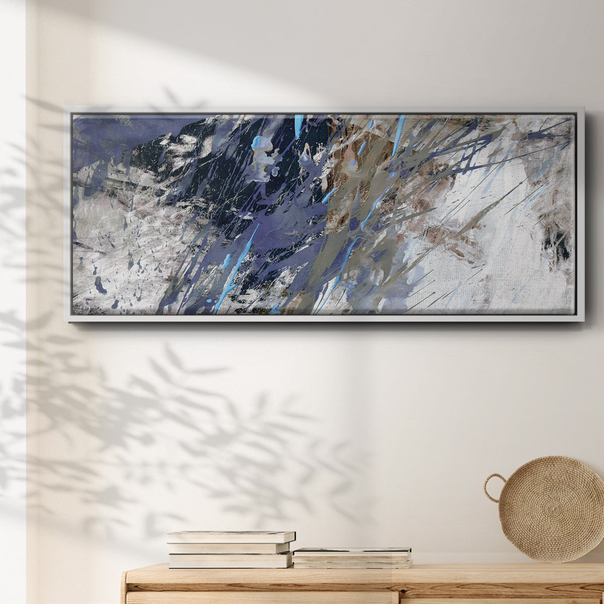 Blue Noise I - Floater Framed Canvas Print