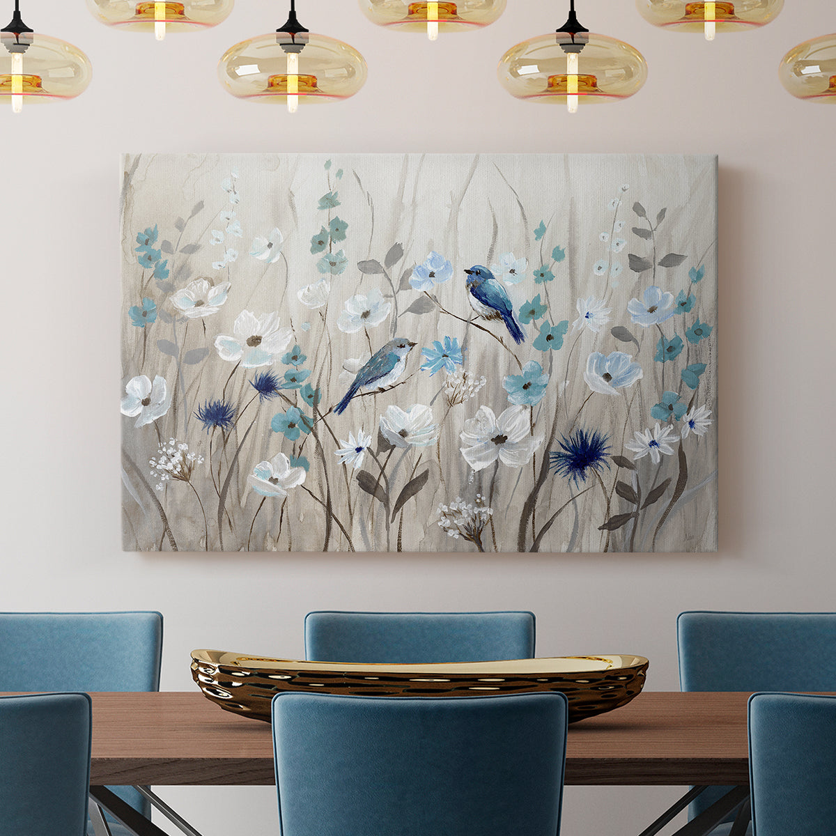Bluebirds in Spring - Canvas Art Print