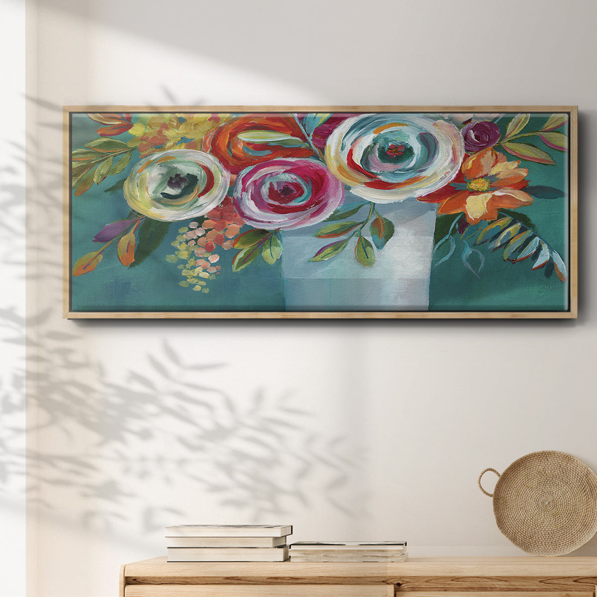 Color Burst II - Floater Framed Canvas Print