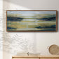 Lime Strata I - Floater Framed Canvas Print
