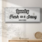Daisy Laundry - Floater Framed Canvas Print