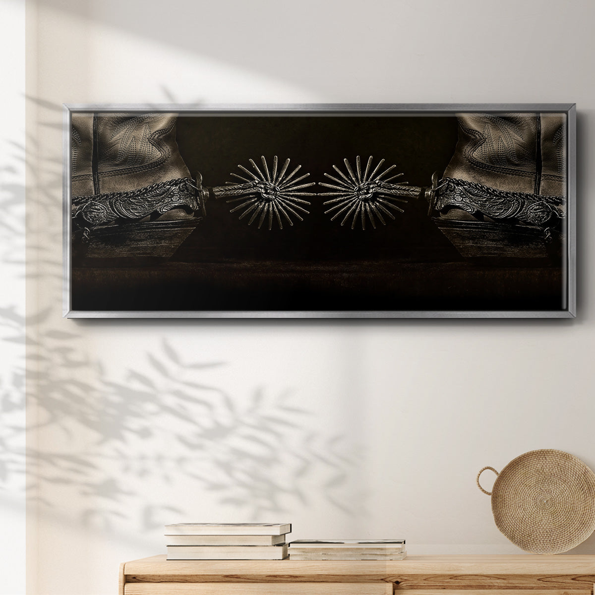 Photography Study Spurs - Floater Framed Canvas Print