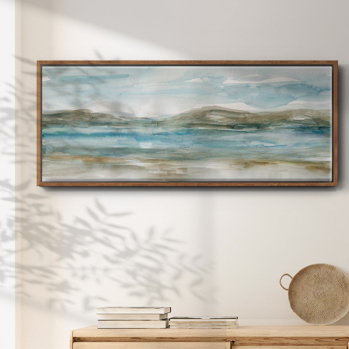 Peaceful Beach I - Floater Framed Canvas Print