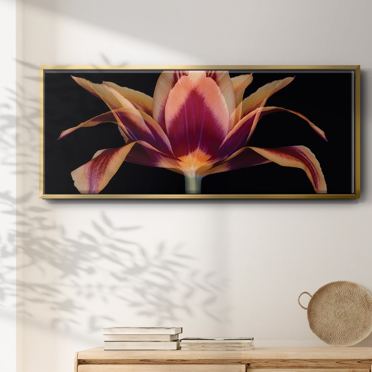 Red Tulip - Floater Framed Canvas Print