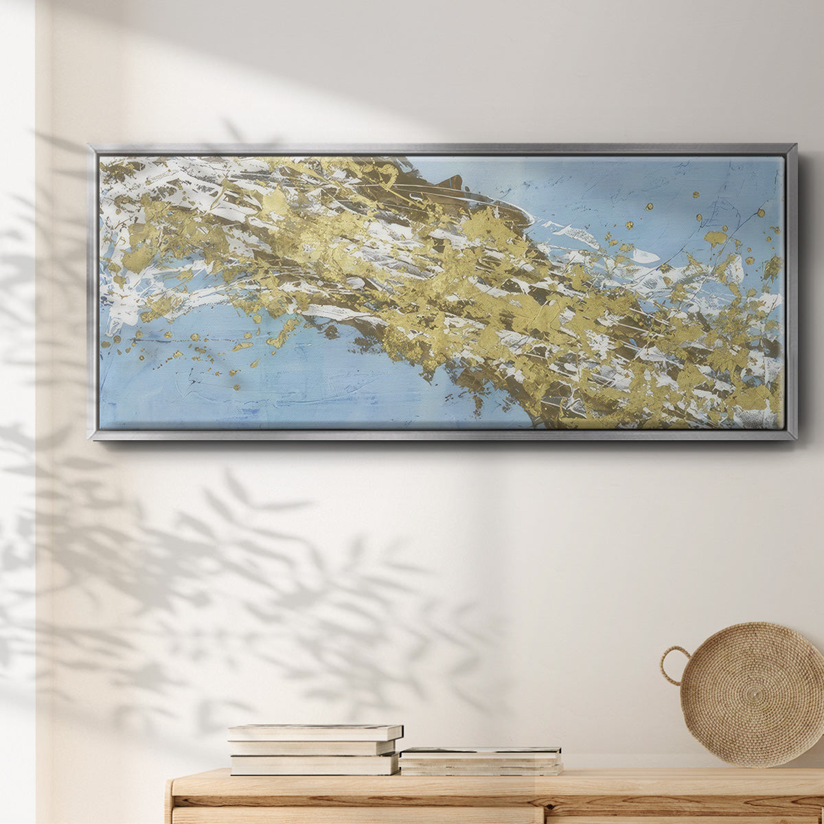 Mistral V in Azure - Floater Framed Canvas Print
