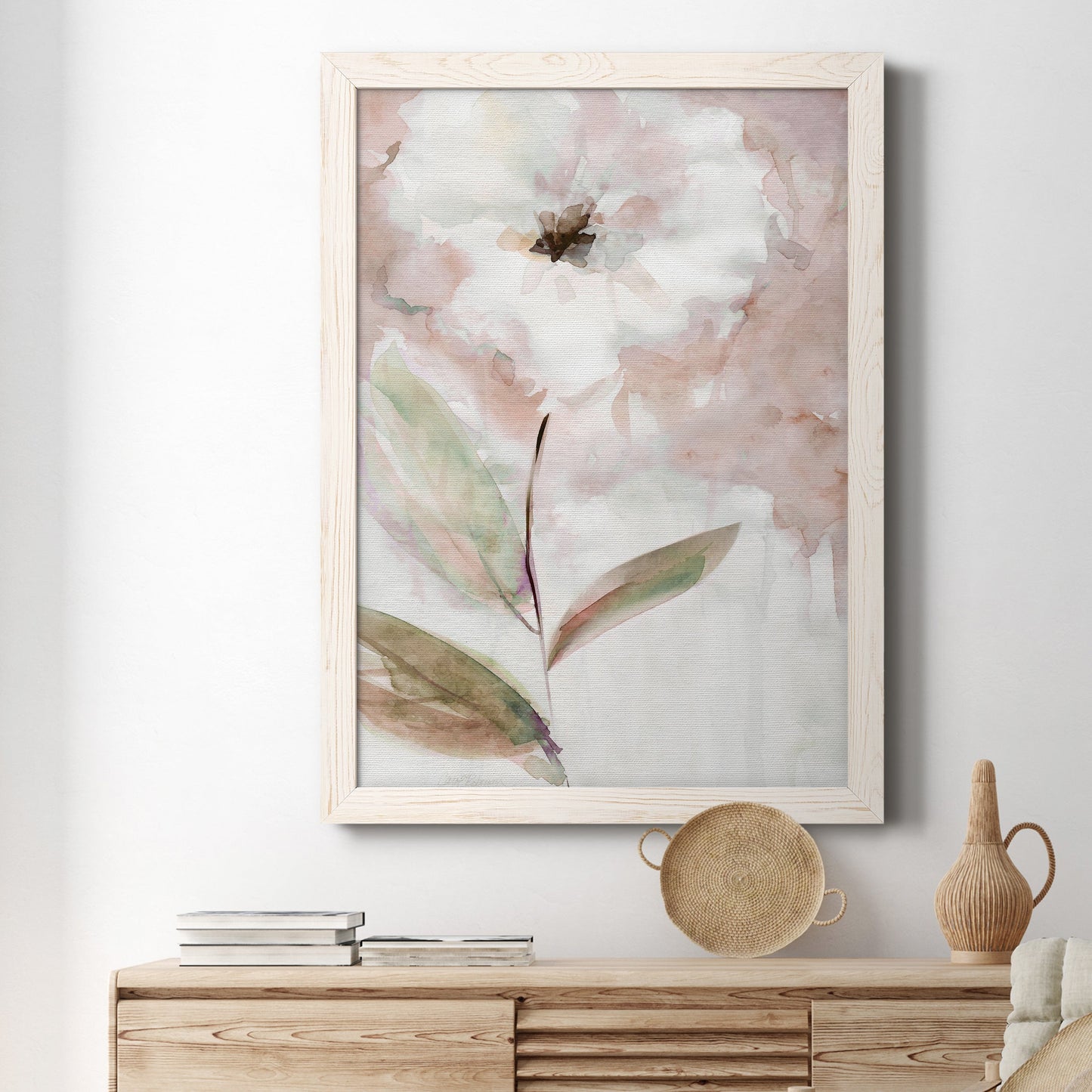 Summer Bloom I - Barnwood Framed Canvas Print