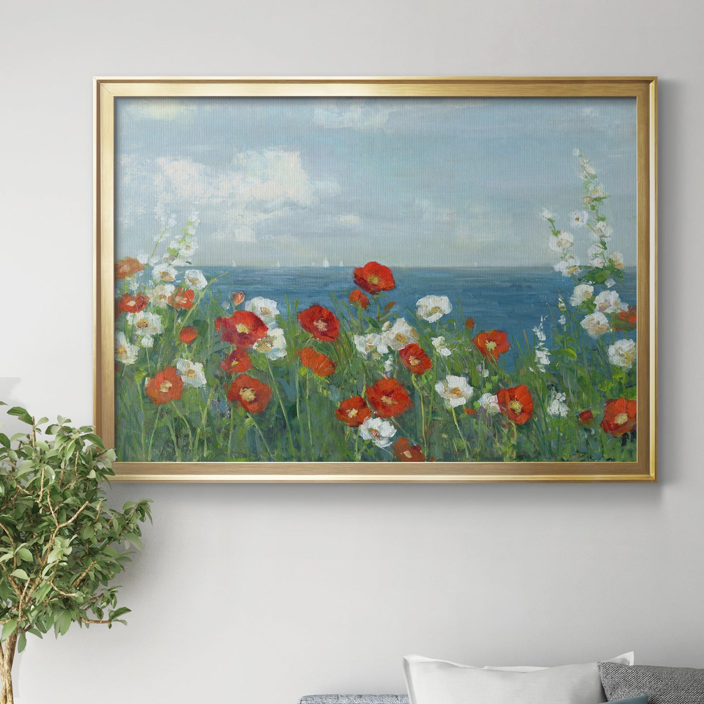 Through the Flowers Premium Classic Framed Canvas - Ready to Hang