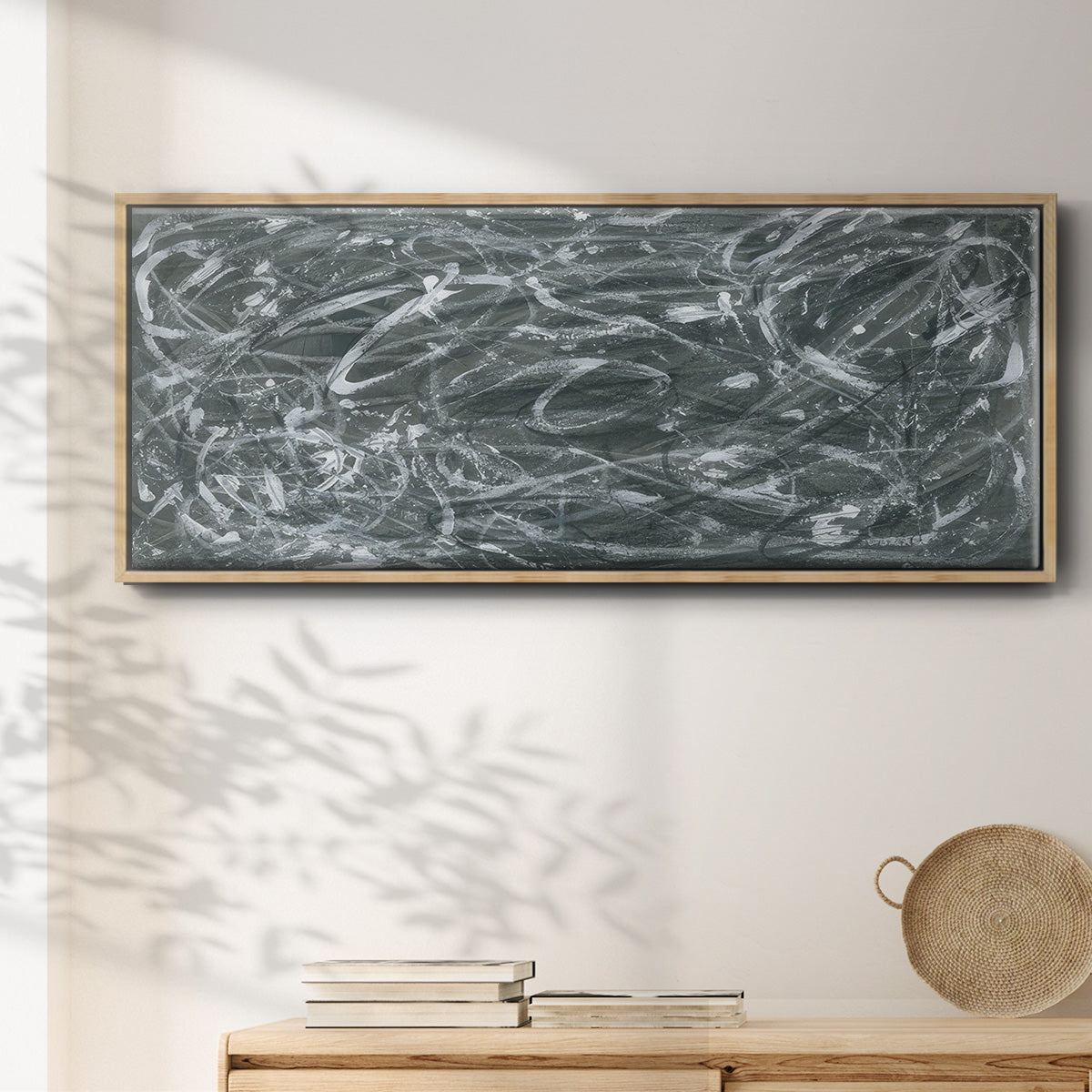Static Scramble II - Floater Framed Canvas Print