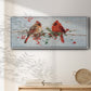 Cardinals in Winter - Floater Framed Canvas Print