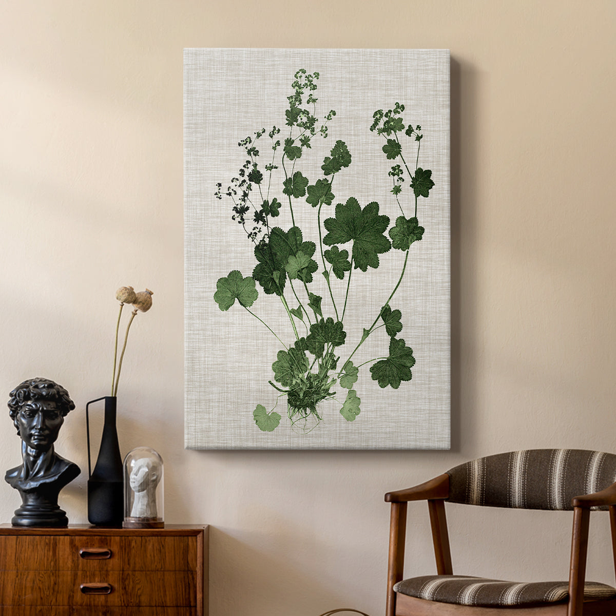 Forest Foliage on Linen III - Canvas Art Print