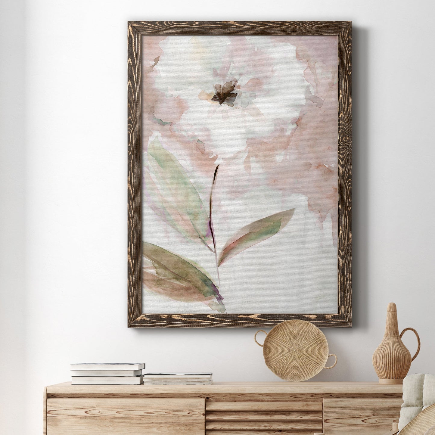 Summer Bloom I - Barnwood Framed Canvas Print