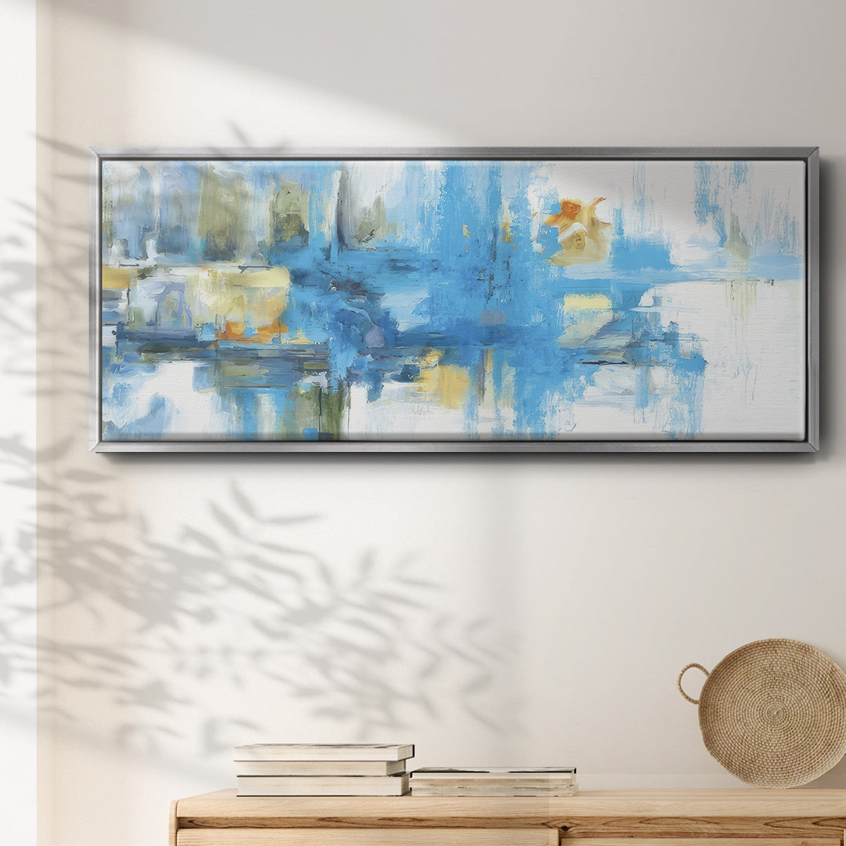 Metro Blue - Floater Framed Canvas Print