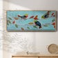 Bitty Birds II - Floater Framed Canvas Print