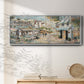 Rooftop Café - Floater Framed Canvas Print