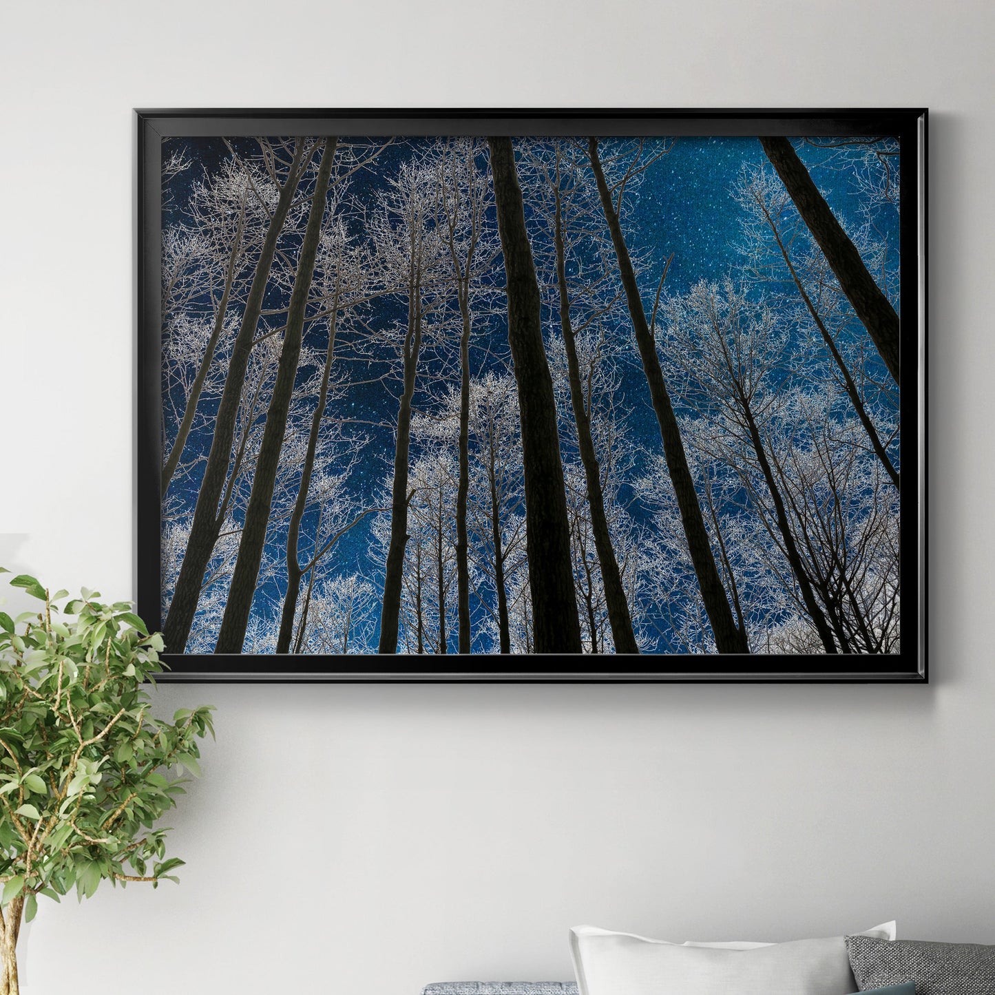 Night Silhouette Premium Classic Framed Canvas - Ready to Hang