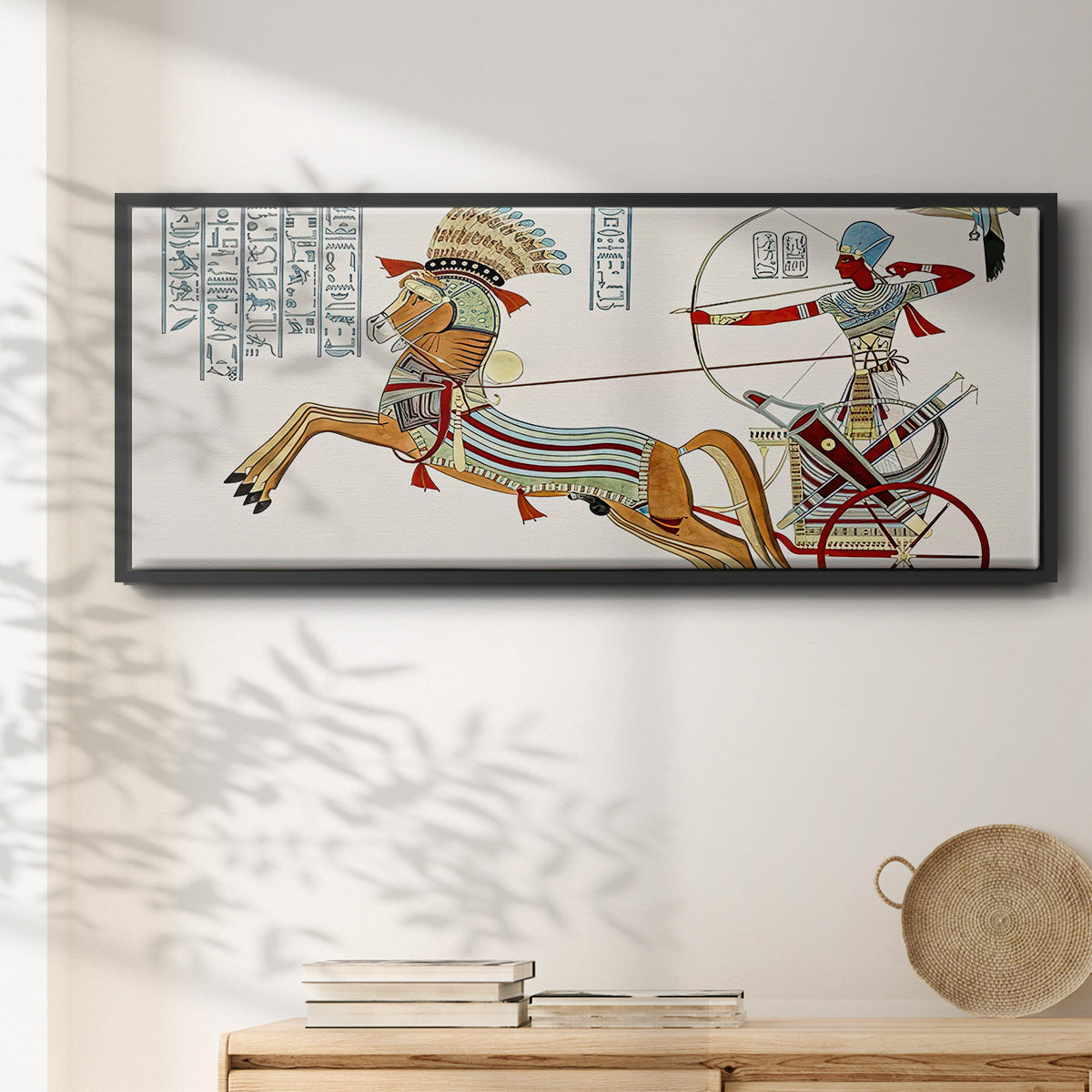 Egyptian Chariots I - Floater Framed Canvas Print