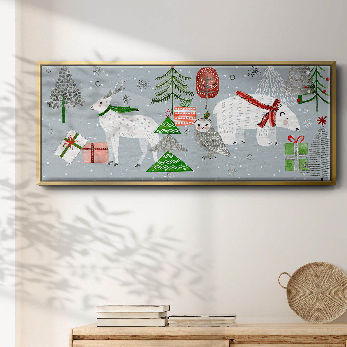 Stars & Snowflakes Collection D - Floater Framed Canvas Print