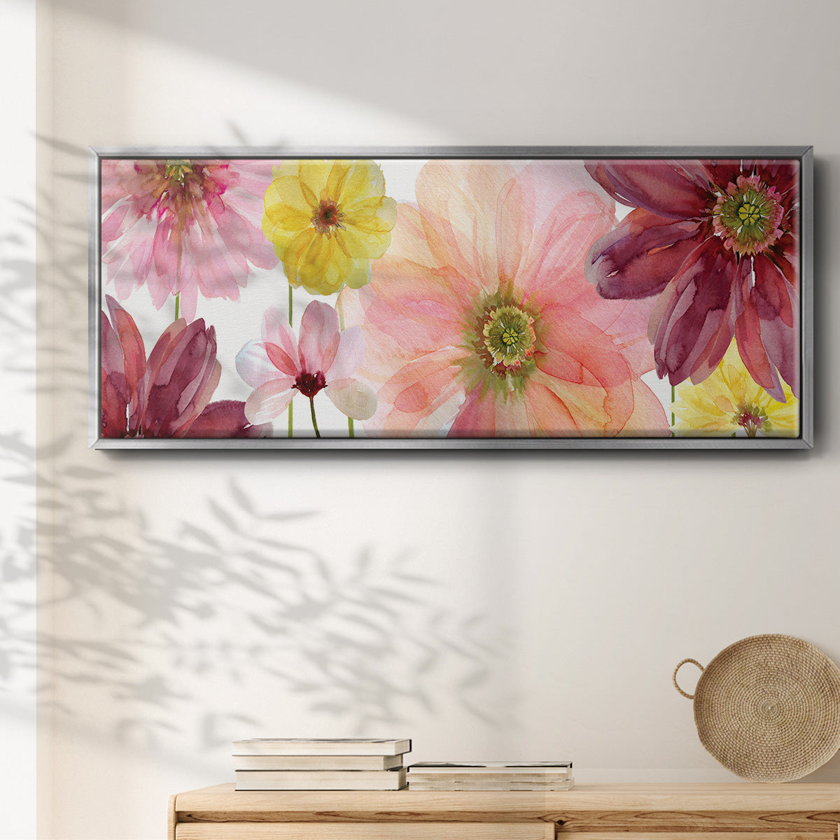Pop of Pink II - Floater Framed Canvas Print