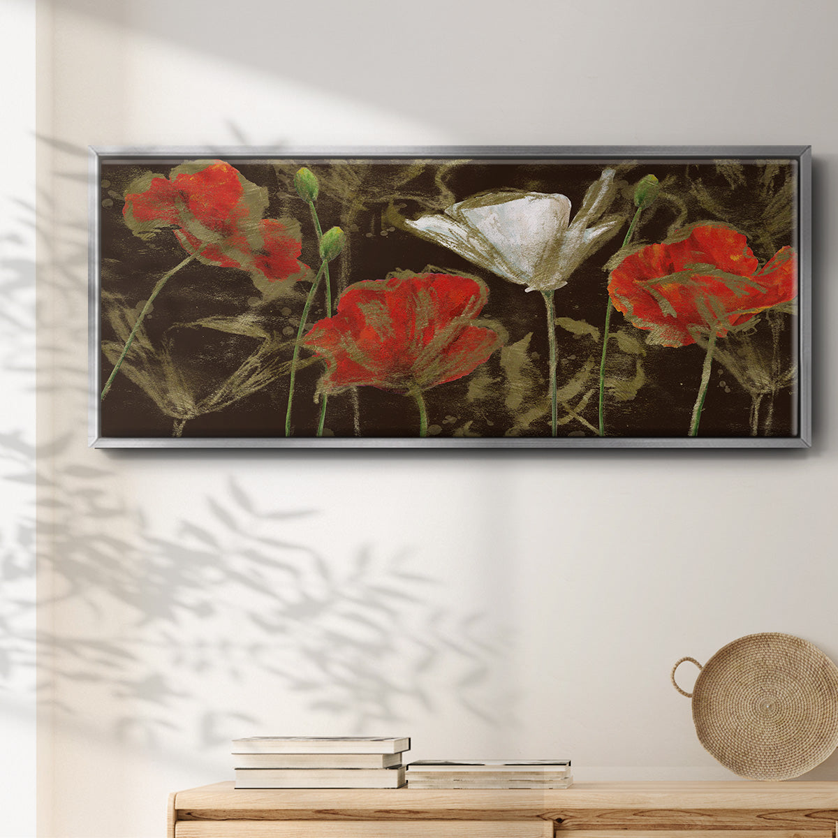 Golden Poppy - Floater Framed Canvas Print