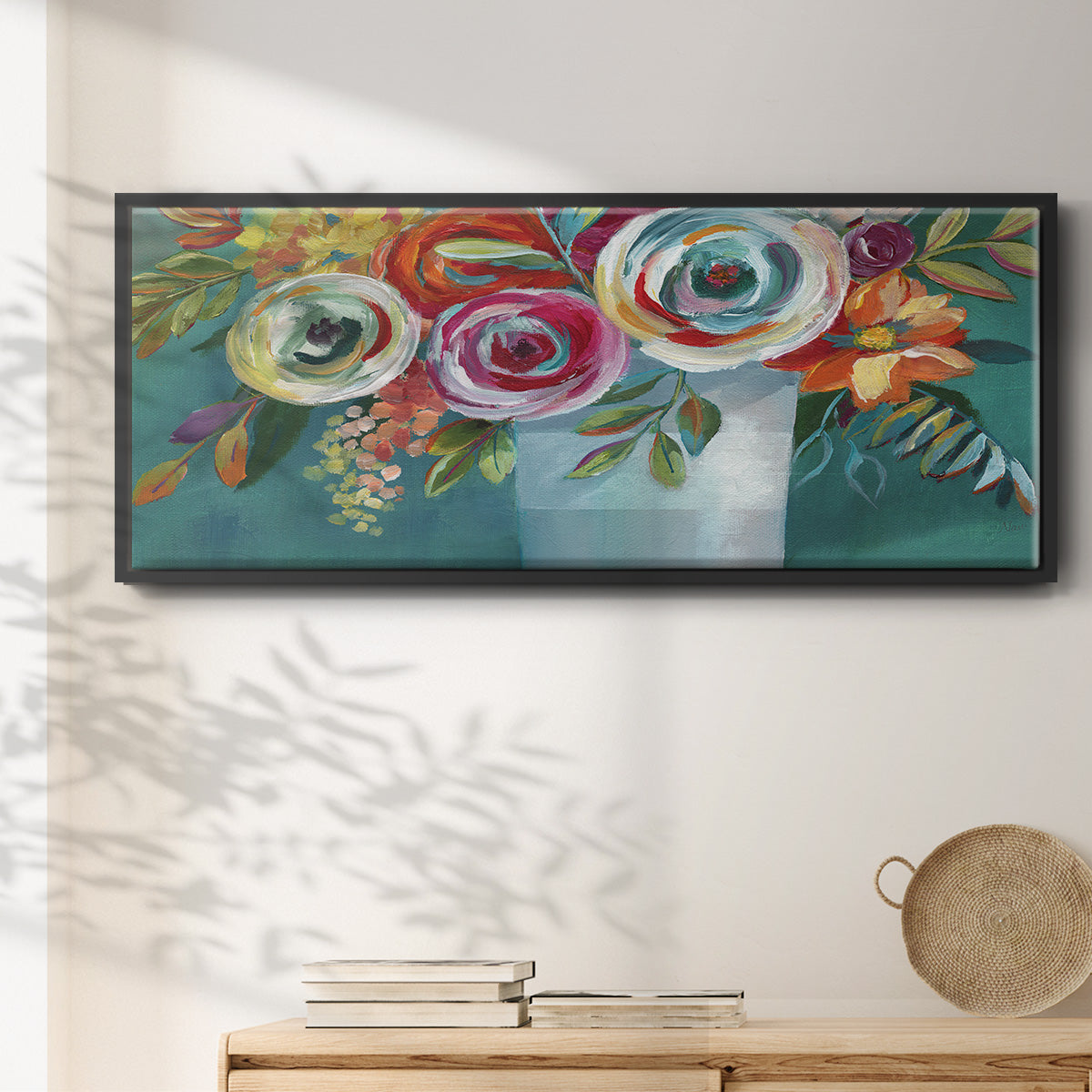 Color Burst II - Floater Framed Canvas Print