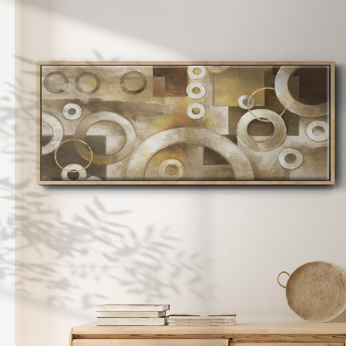 Neutral Motion - Floater Framed Canvas Print
