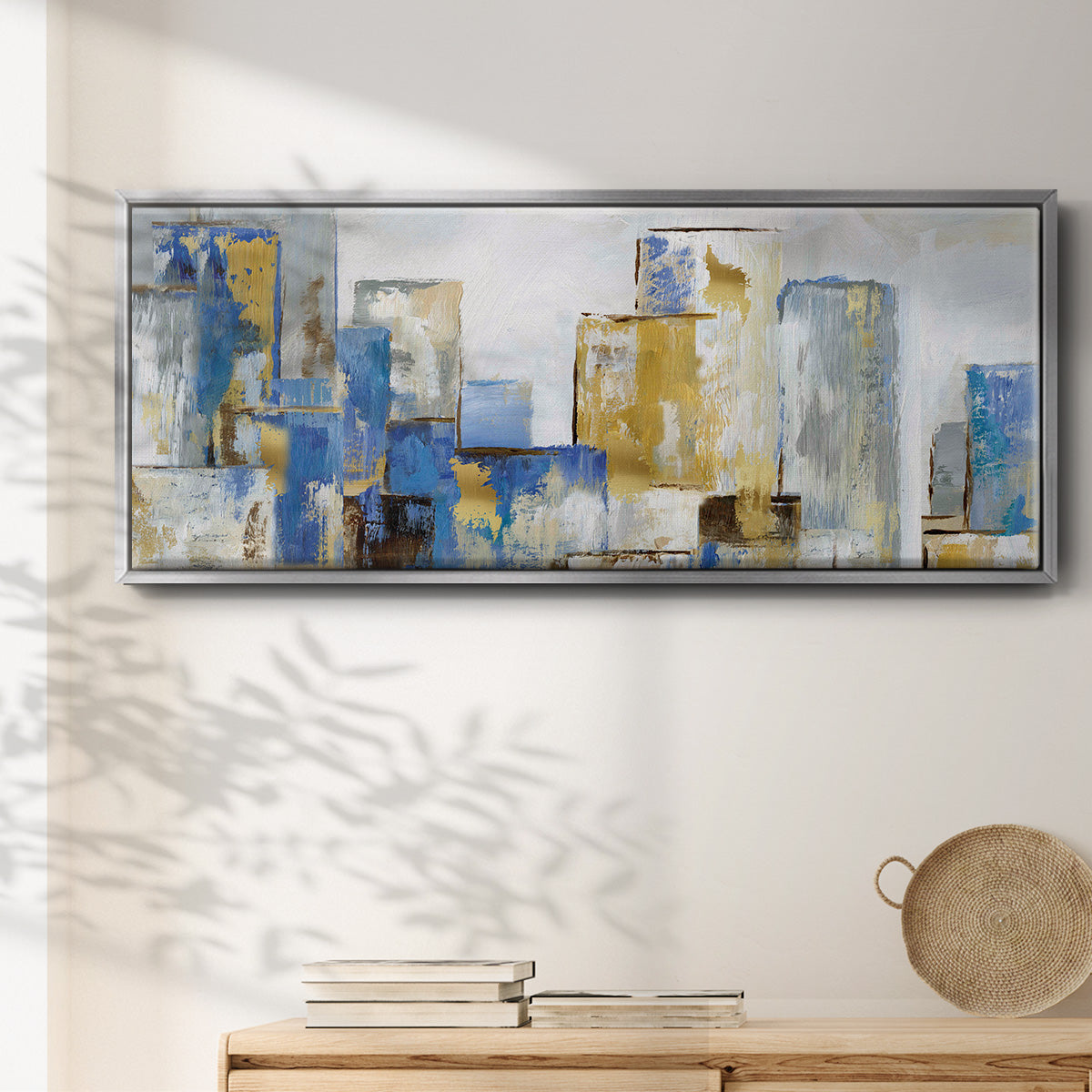 City Blues I - Floater Framed Canvas Print