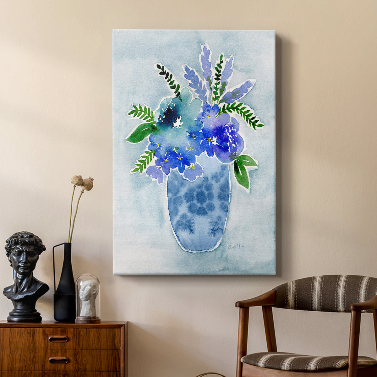 Blue Bouquet I - Canvas Art Print