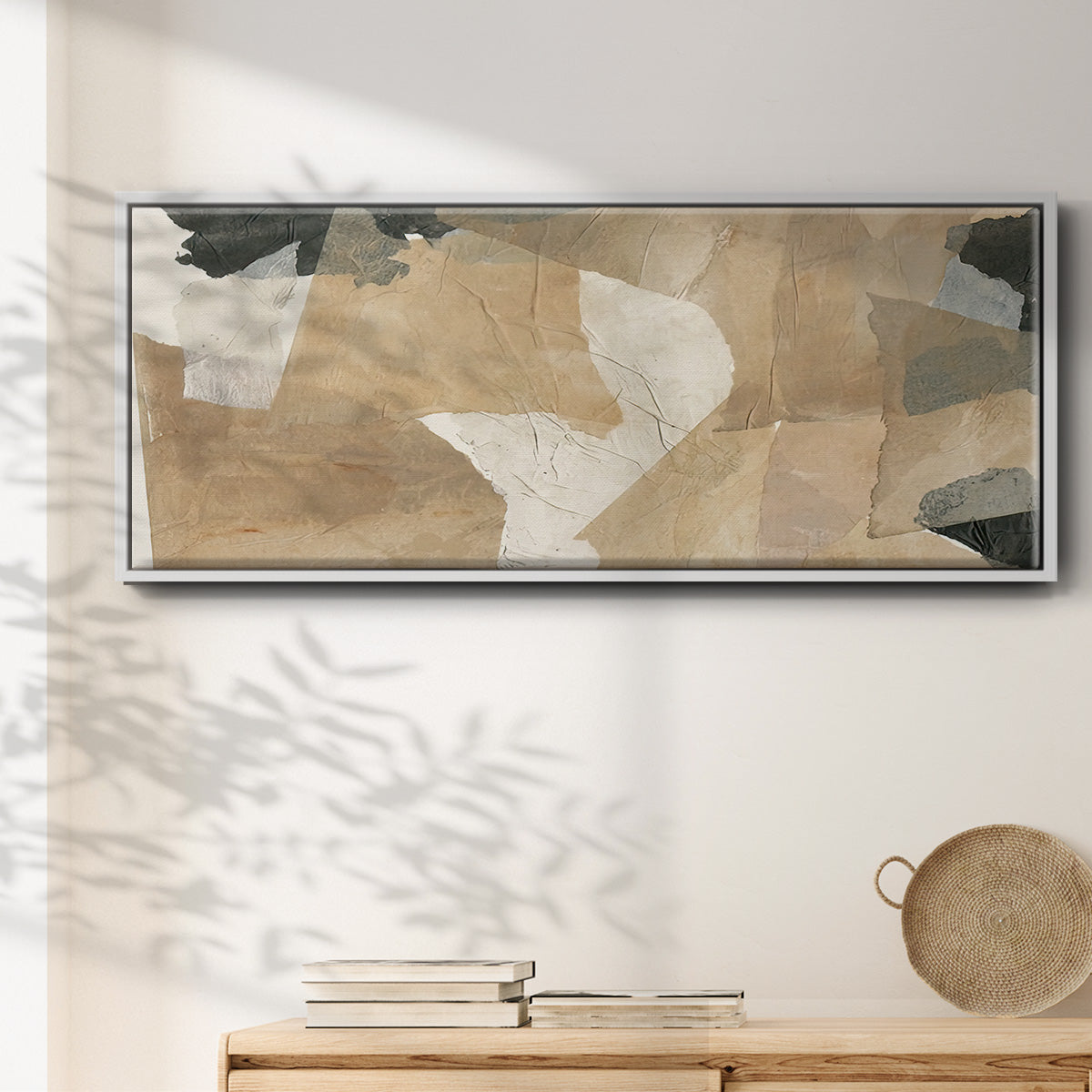 Paper Blur IV - Floater Framed Canvas Print