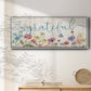 Grateful Sentiment Spring Wildflower Garden - Floater Framed Canvas Print
