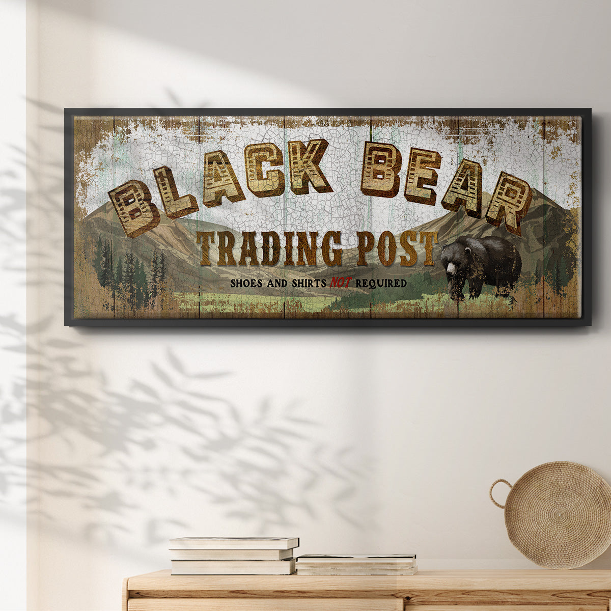 Black Bear Trading Post - Floater Framed Canvas Print