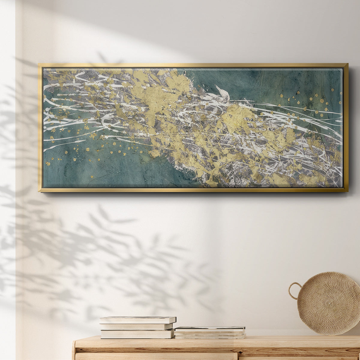 Mistral VI in Sea Green - Floater Framed Canvas Print