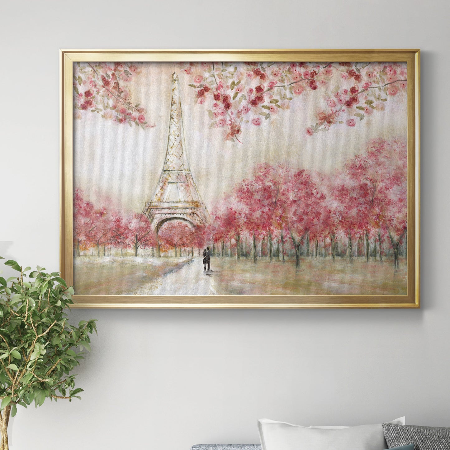 Spring In Paris - Modern Framed Canvas Print