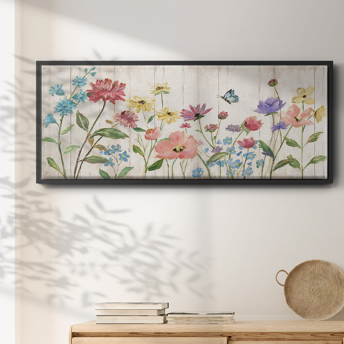 Wildflower Flutter On - Floater Framed Canvas Print