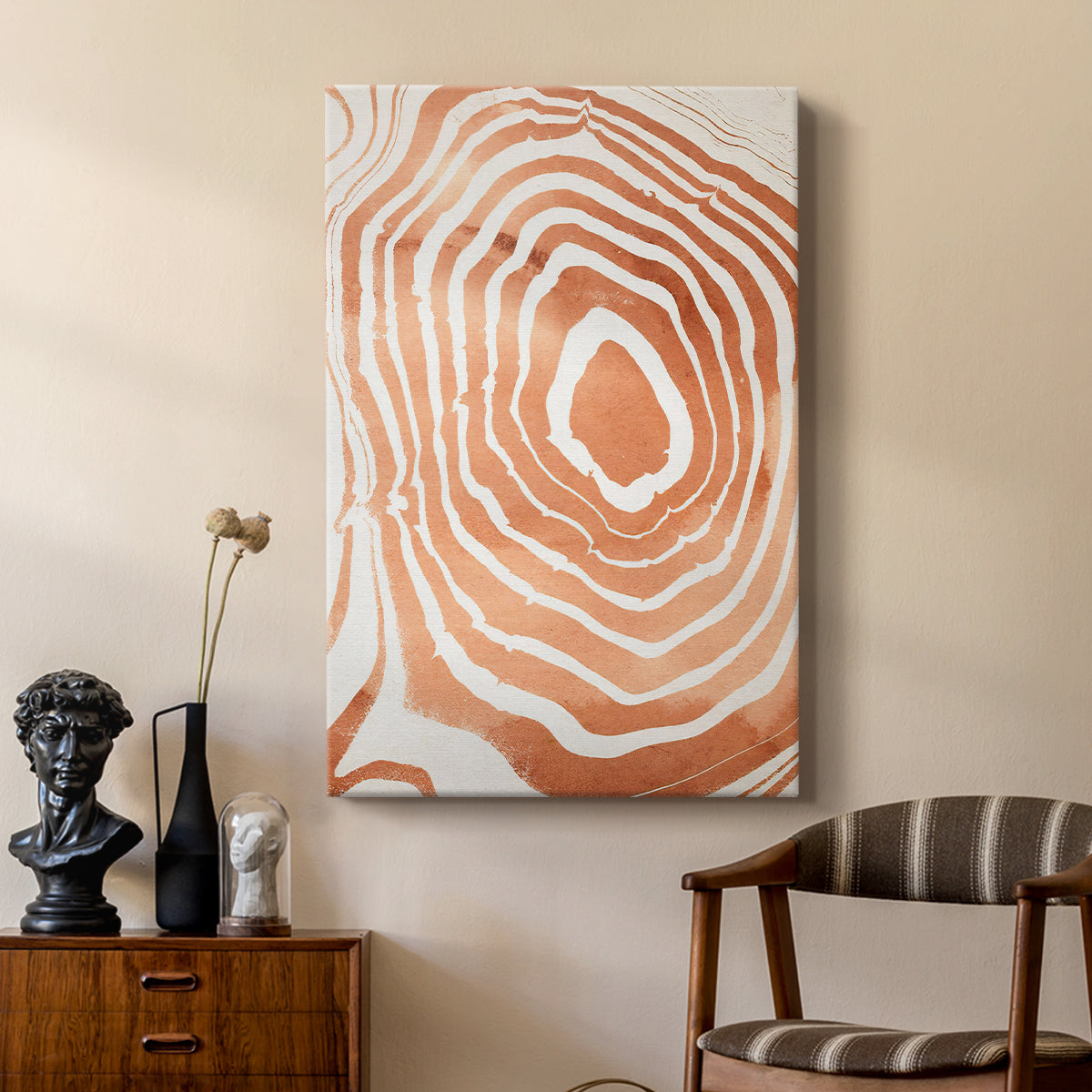 Wood Grain Suminagashi III - Canvas Art Print