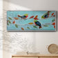 Bitty Birds II - Floater Framed Canvas Print