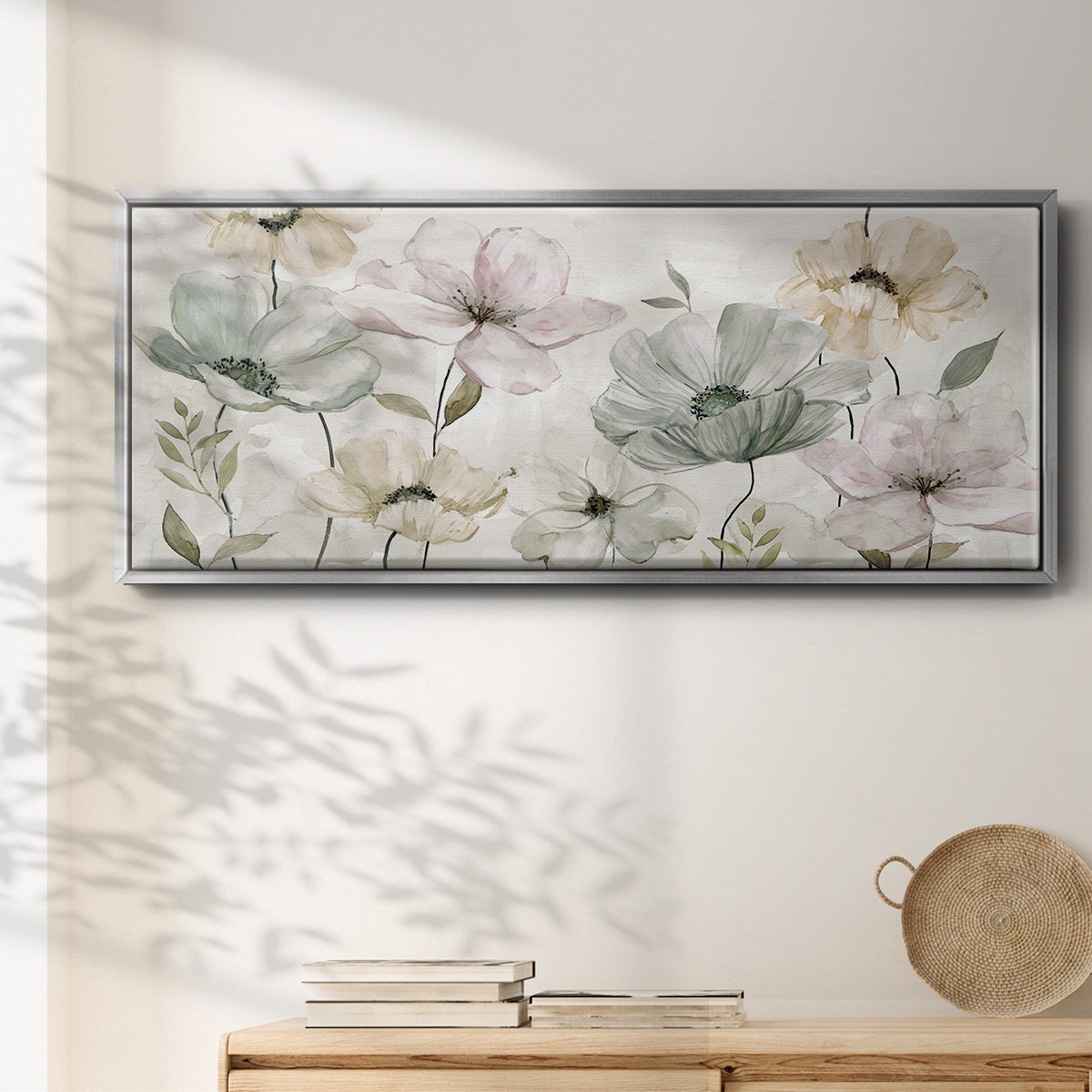 Garden Grays - Floater Framed Canvas Print