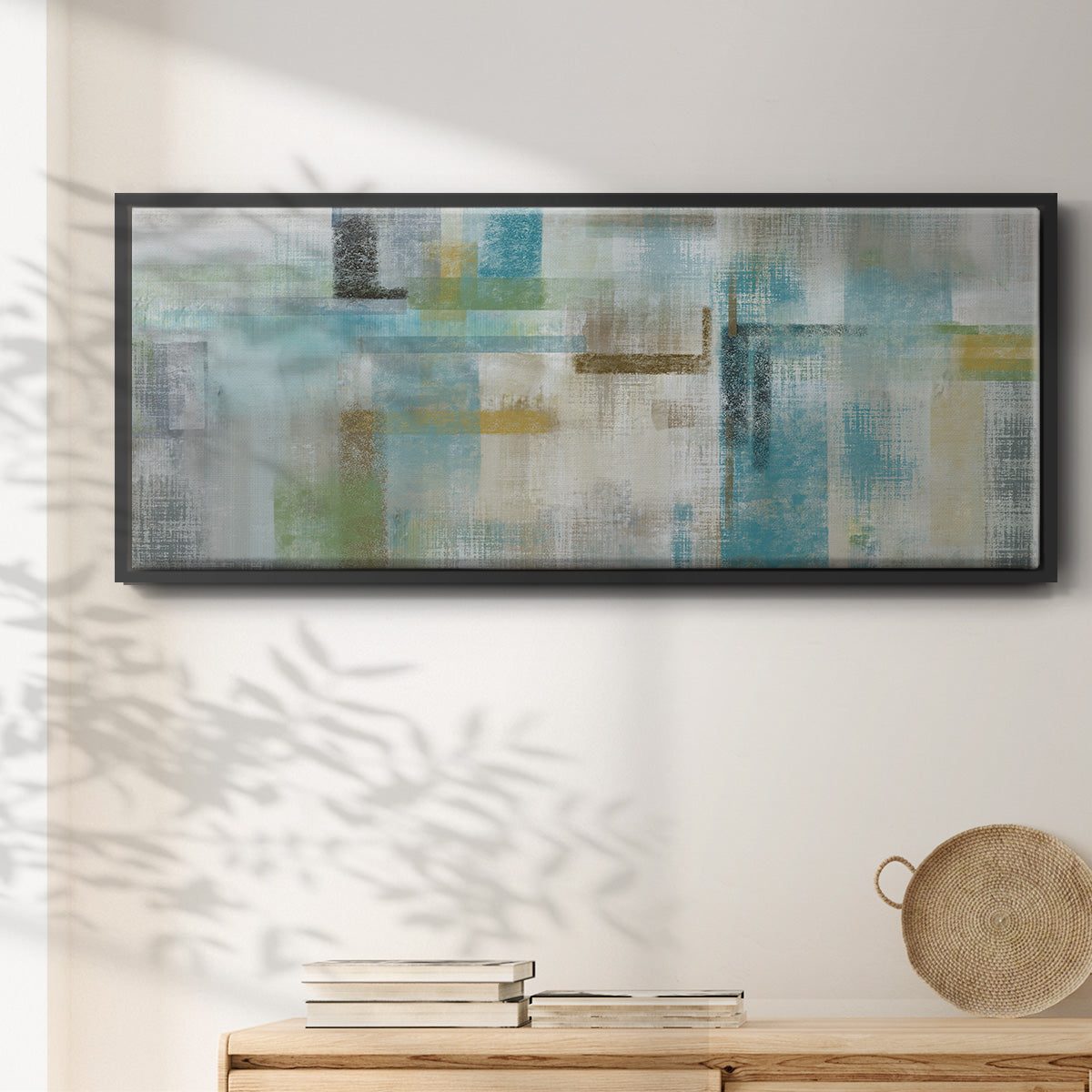 Bits and Pieces - Floater Framed Canvas Print