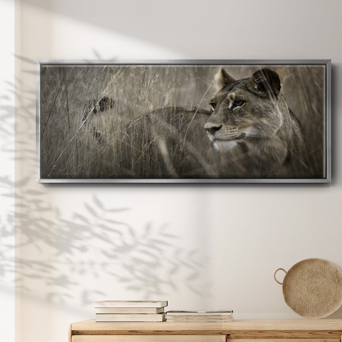 Tall Grass Alpha - Floater Framed Canvas Print