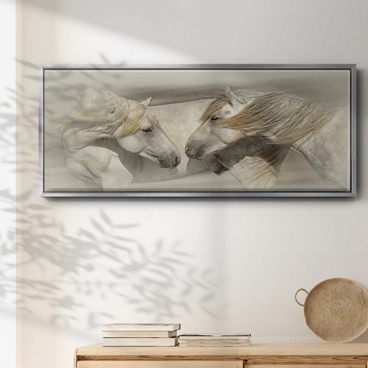 Old Acquaintances - Floater Framed Canvas Print