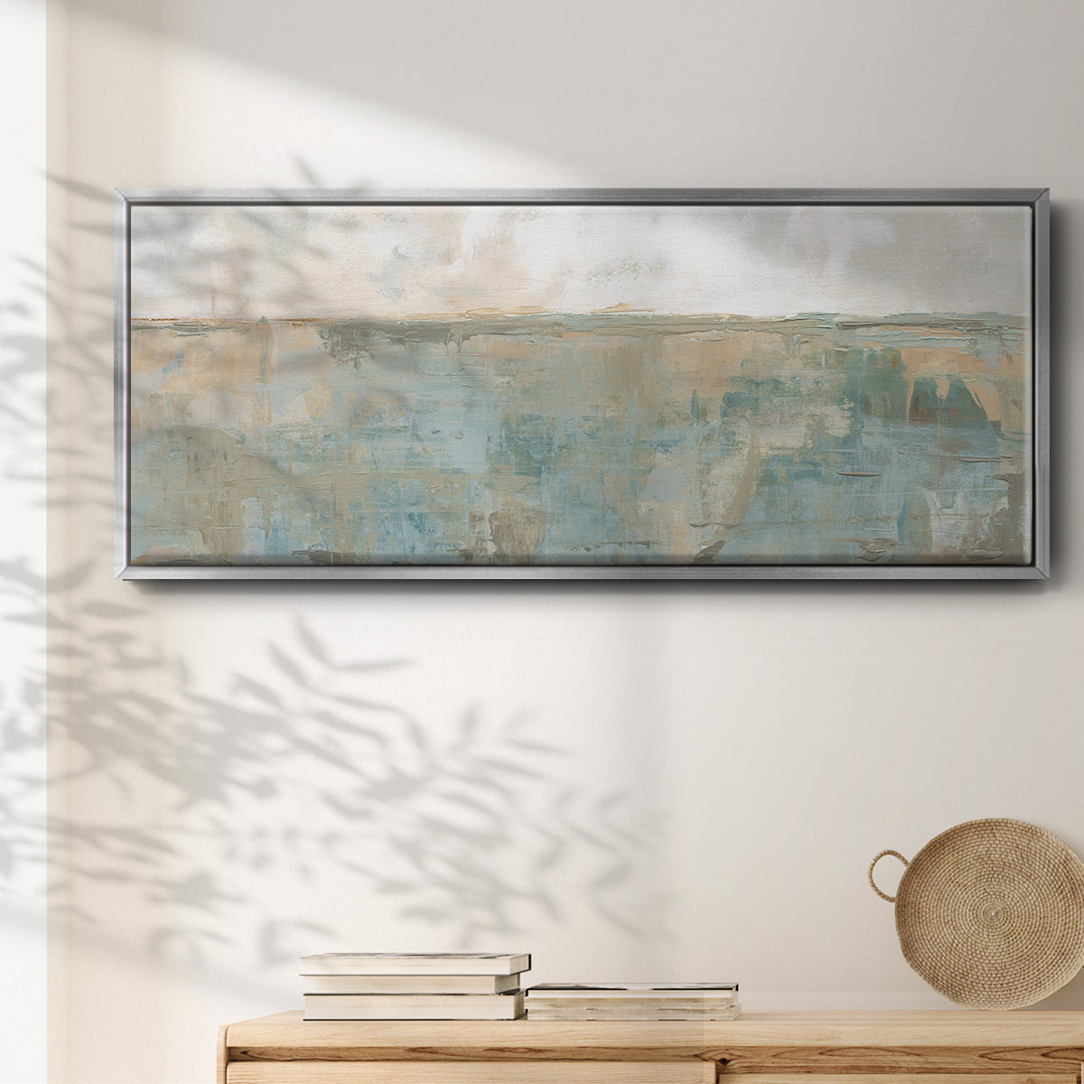Distant Fields - Floater Framed Canvas Print