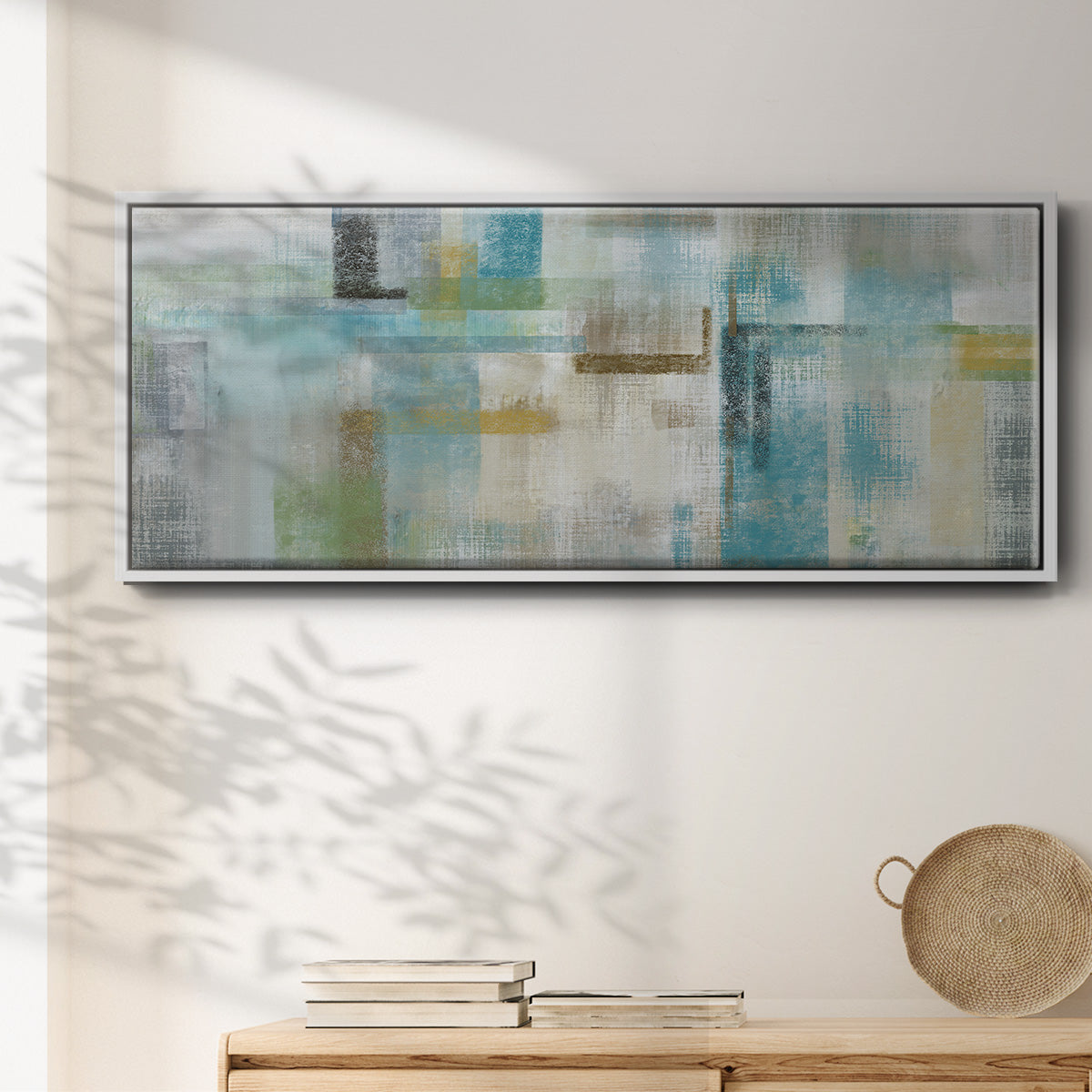 Bits and Pieces - Floater Framed Canvas Print
