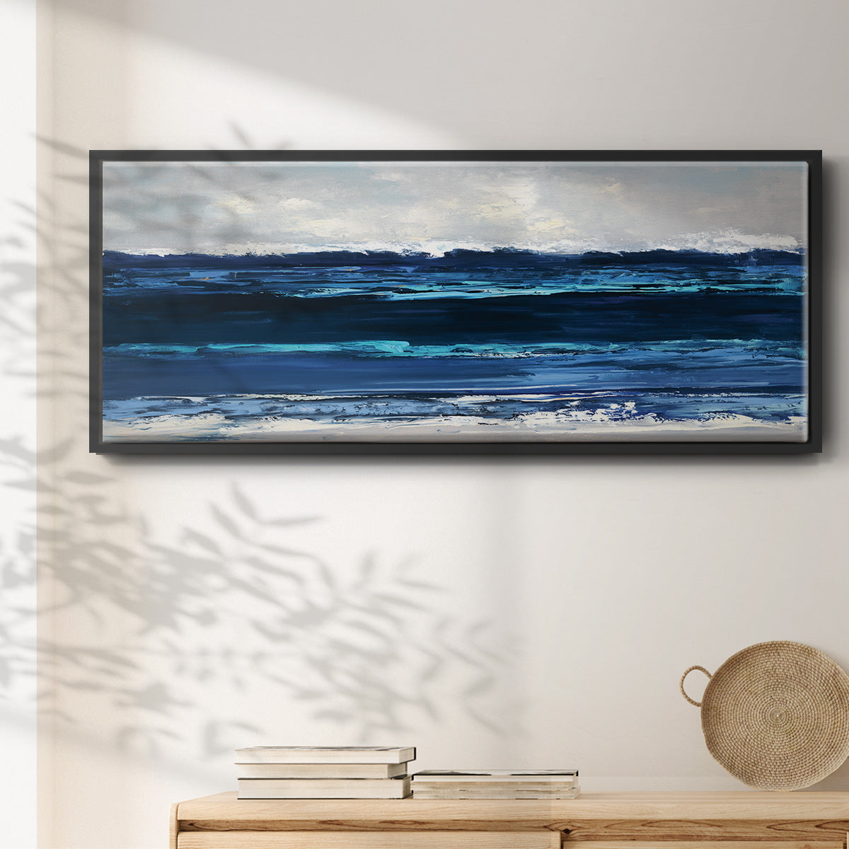 Beach Summer Surf - Floater Framed Canvas Print