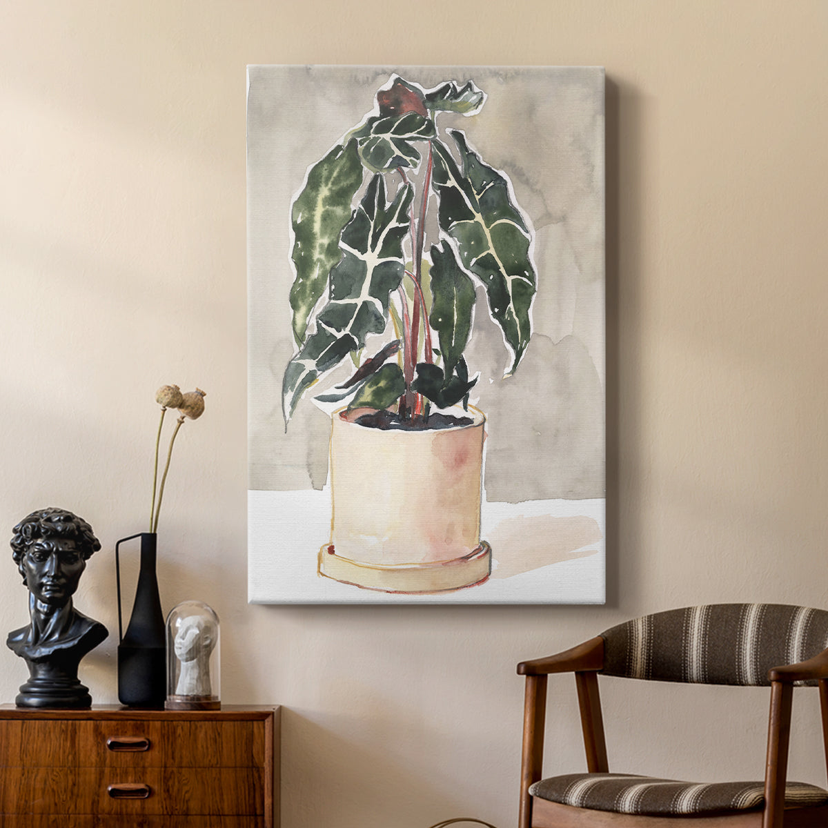 Potted Houseplant I - Canvas Art Print